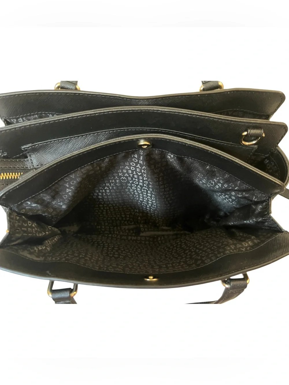 Kate Spade New York Laurel Way Reese Satchel Bag In Black EUC Saffiano Leather